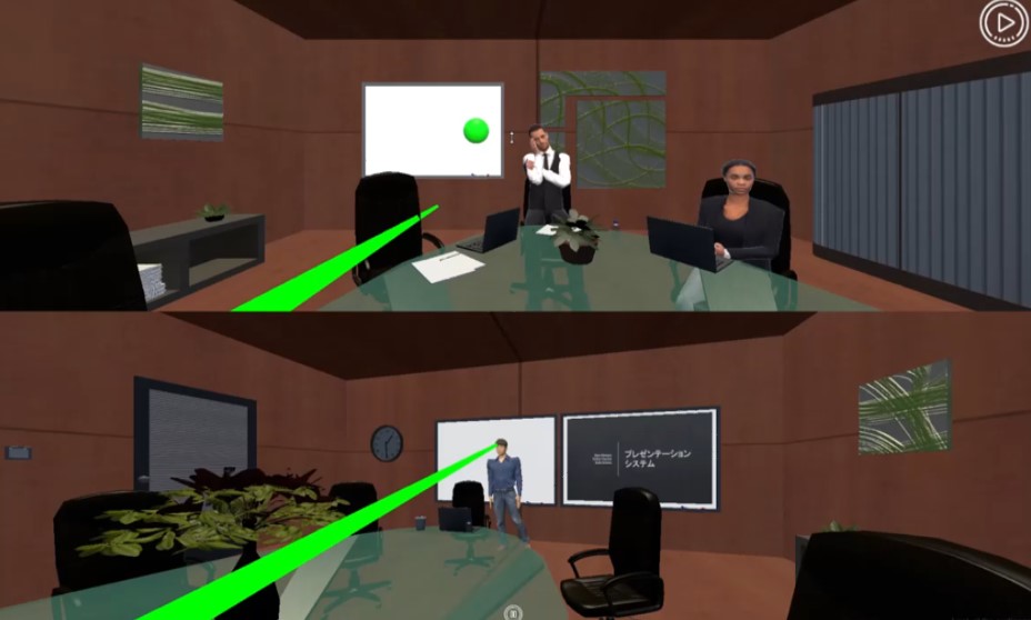 Fig.4: Presentation training system with VR